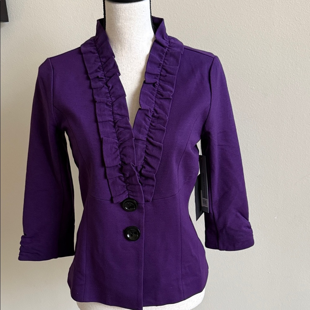 Classiques Entier Purple Ruffled Blazer